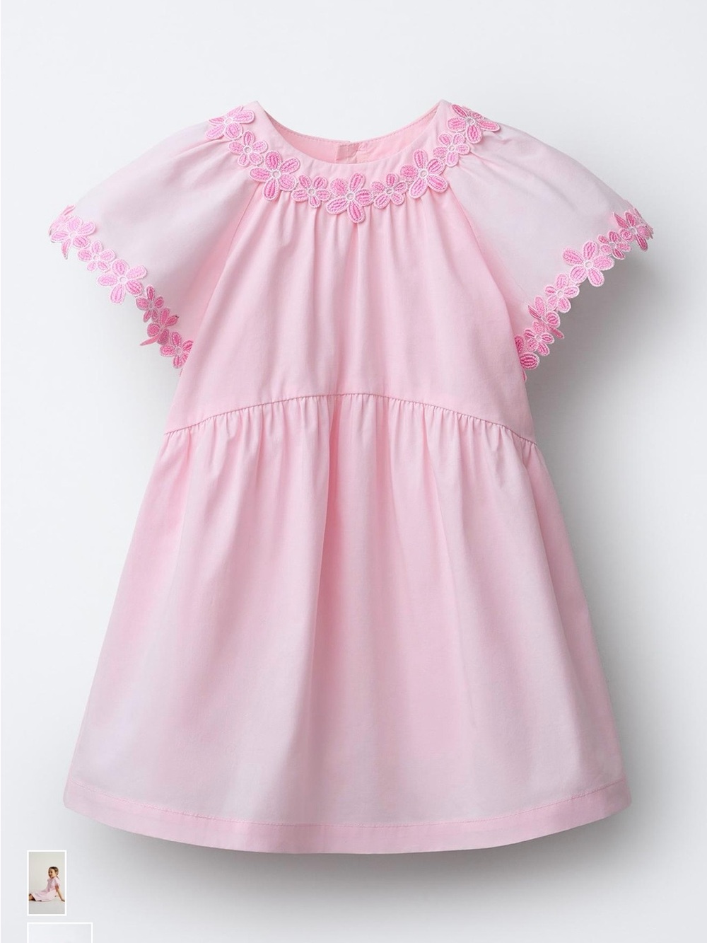 Zara Embroidered Poplin Dress